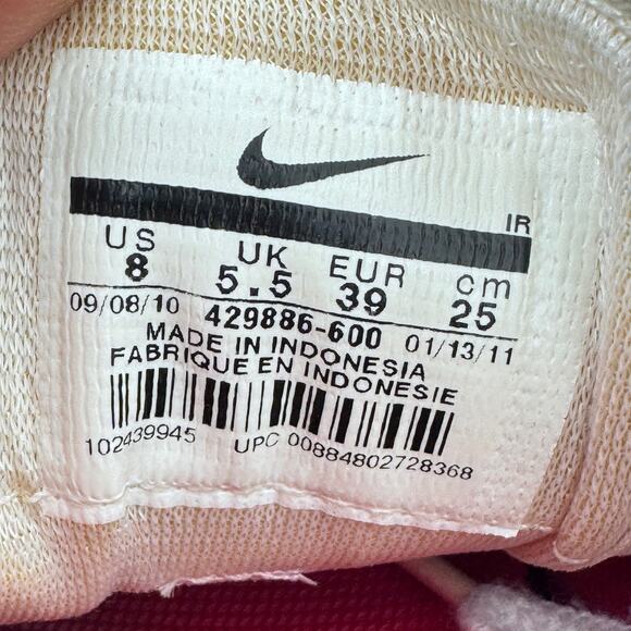 Nike Tenkay Low Sneakers Shoes Womens 8 Red White Lace Up Rubber Sole 429886-600 - Picture 11 of 12